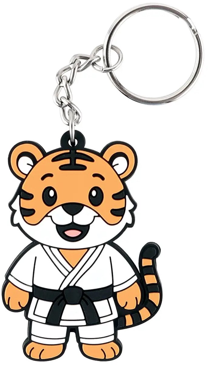 Sleutelhanger Rubber Martial Arts Tijger in gi