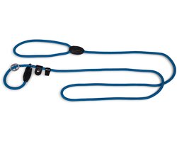 vadigran scool leash - dit is een schoollijn geen wurglijn - voor zeer kleine hondjes Small - 6 mm x 170 cm - blauw die al kunnen wandelen