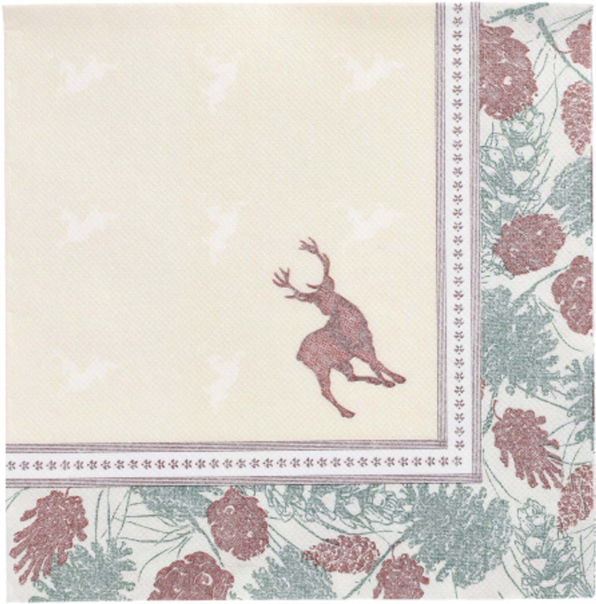 50 Servetten ROYAL Collection 1/4 vouw 40 cm x 40 cm Majestic Deer