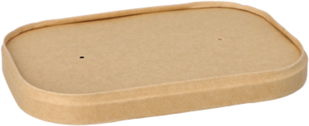 Image of 25 Deksel voor verpakkingsbeker, karton rechthoekig 1,8 cm x 17,1 cm x 12 cm bruin