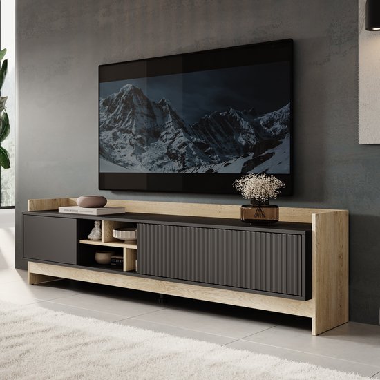 Meuble - Meuble TV Benz - Zwart - 190 cm