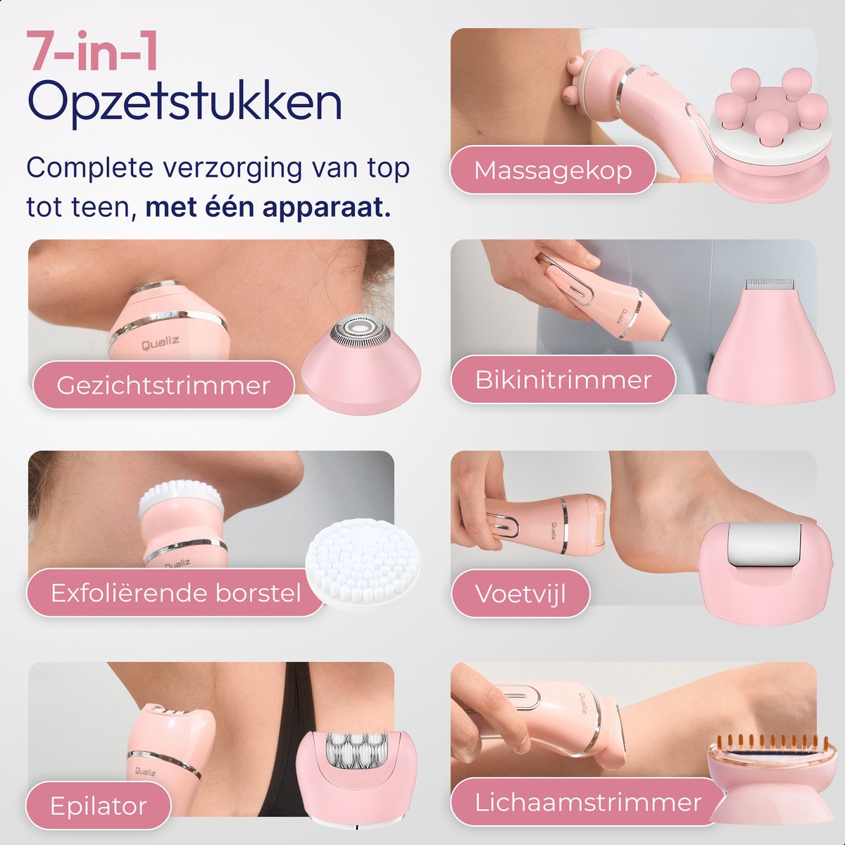 Qualiz 7-in-1 Ladyshave - Epilator & Trimmer thumbnail 8
