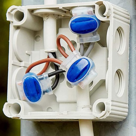 20 stuks - Gel connector - model 314 - kabelverbinder - draadverbinders voor perimeterdraad - waterdicht - 3-weg grensdraad connector - waterdichte kabelklem - perimeterdraadconnector - voor robotmaaiers, irrigatie - 2.3*2.4*1.7 cm van Merkloos	 — afbeelding 3