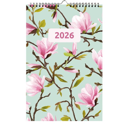 Foto: Castelli weekkalender 2026 ringband week per pagina formaat a5 wire o gebonden made in holland magnolia