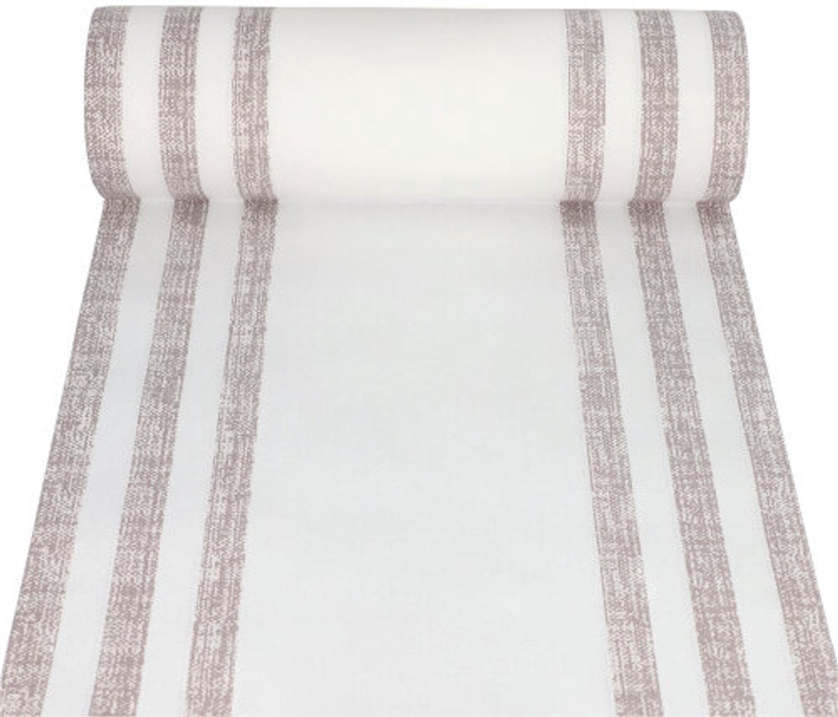 Tafellopers, stofkarakter, PV-Tissue Mix "ROYAL Collection" 24 m x 40 cm mocca "Lines"