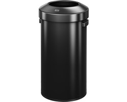 EKO - Urban Bin 90 liter - Stainless Steel - zwart - Prullenbak