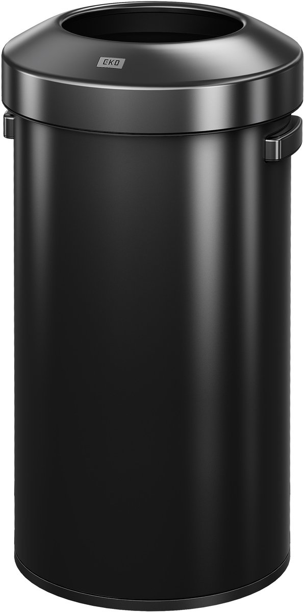 EKO - Urban Bin 90 liter - Stainless Steel - zwart - Prullenbak