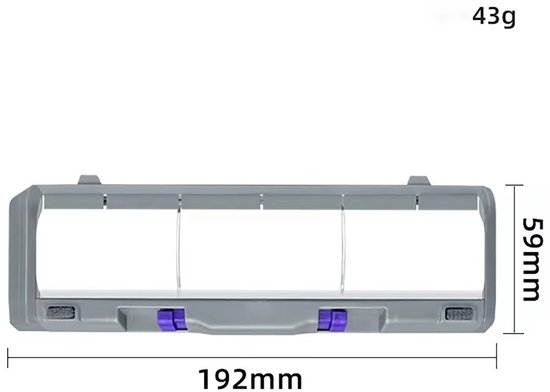 1-delige hoofdborstelafdekking voor stofzuigeraccessoire, geschikt voor Narwal Freo robotstofzuiger van Merkloos	 — afbeelding 4