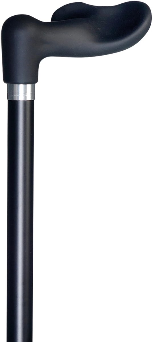 Gastrock Verstelbare wandelstok - Zwart - Rechtshandig - Ergonomisch handvat - Aluminium - Lengte 75 tot 100 cm - Gewicht 445 gram - Diameter wandelstok 18 mm - Wandelstokken - Heren en dames - Uitschuifbare wandelstok - Anatomische wandelstok
