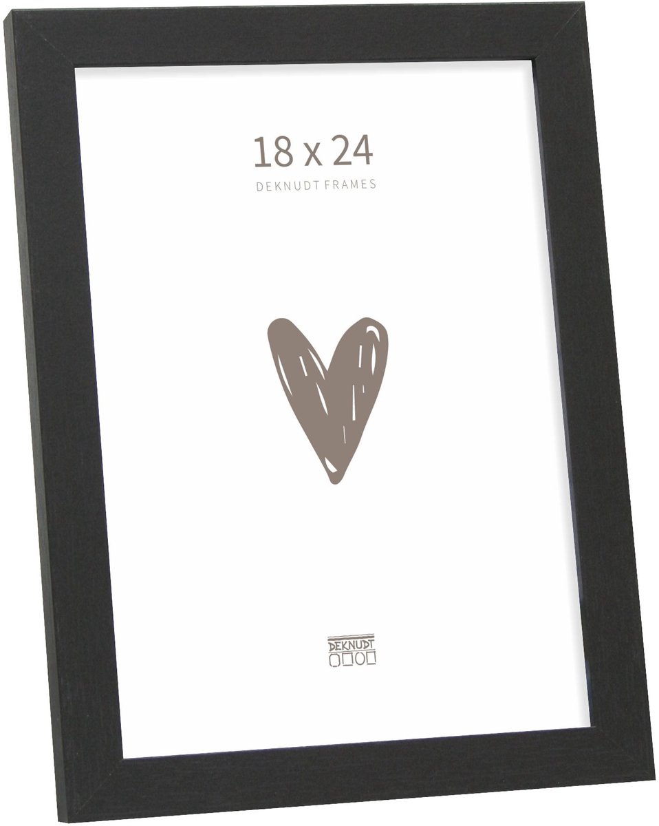 Deknudt Frames Fotolijst - Zwart - S44CF2 - Voor foto: 18x24 cm