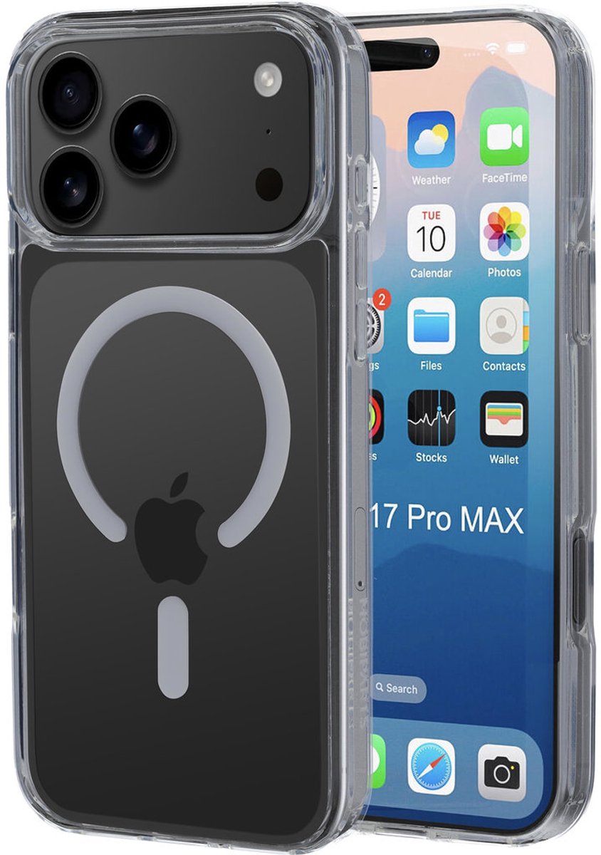 Mobiparts hoesje geschikt voor Apple iPhone 17 Pro Max - Hardcover - MagSafe - Transparant