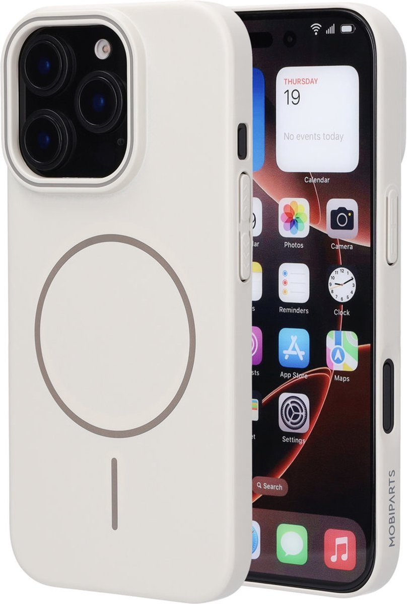 Mobiparts Slim Line Case geschikt voor Apple iPhone 16 Pro - MagSafe Off - Wit