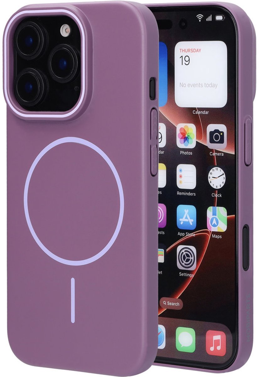 Mobiparts Slim Line Case geschikt voor Apple iPhone 16 Pro - MagSafe Imperial - Paars