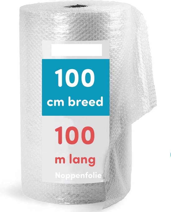 Noppenfolie - Beschermfolie - Luchtkussenfolie - Effectief voor verpakkingsmaterialen - Verpakkingsfolie - 100 cm x 100 m