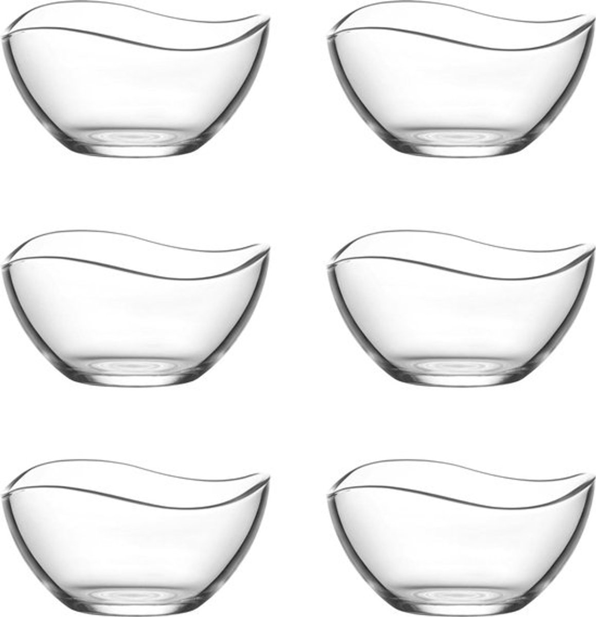 Nordic Schiller Set van 6 ijscoupes/ijsbeker/dessertkommen/schaaltjes - LAV - 310 ml