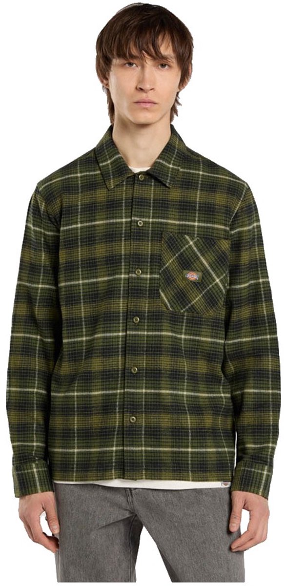 Dickies Forest Check Overhemd Met Lange Mouwen S Man Cypress