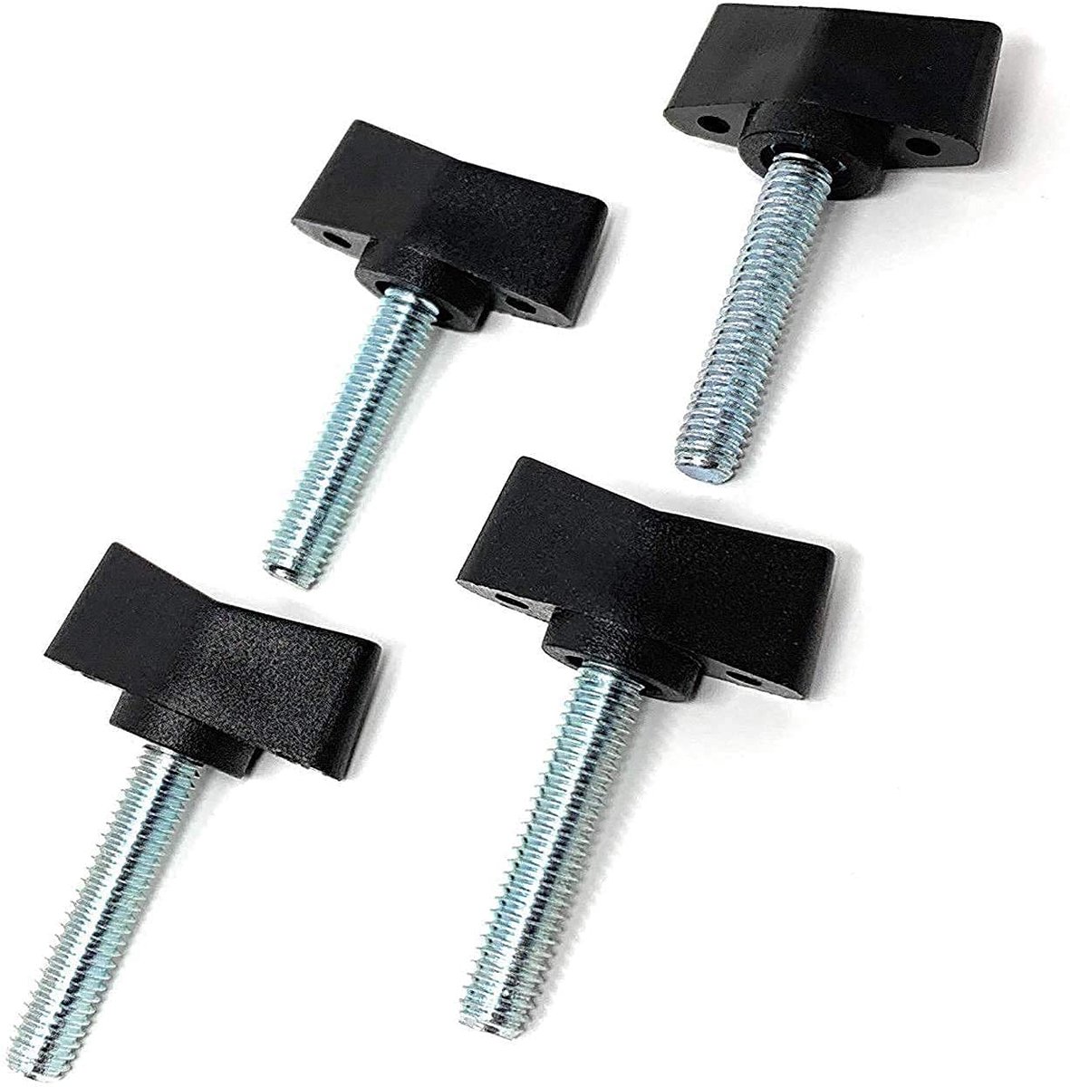 4x Vleugelschroef M6 - Kunststof met Stalen Schroefdraad 33 mm