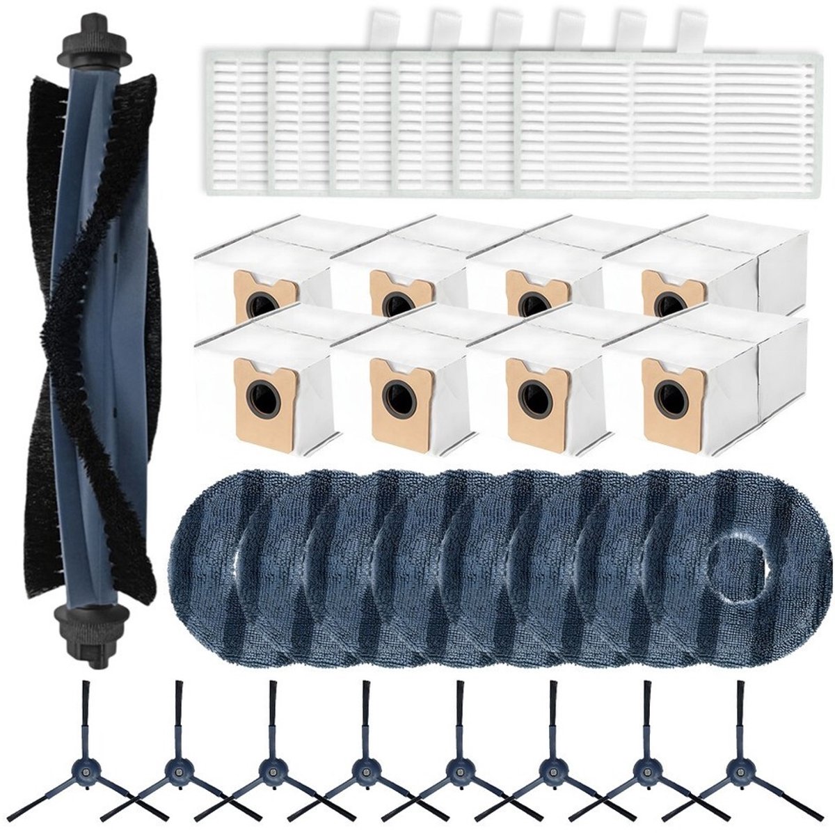 Geschikt voor eufy Geschikt voor Omni C20 Compatibele Hoofdborstel Filter Dweildoek en Stofzakken Set