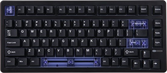 EPOMAKER HE80 - Hall Effect - 8000hz - Magnetisch Toetsenbord - RGB - 80% - QWERTY - Gaming Keyboard - MagneX Switch - Zwart