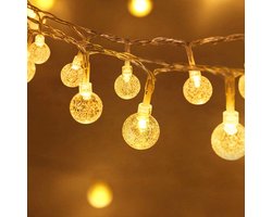 NAIZY Fairy Lights Buiten 10 M Lampjes Slinger Lichtsnoer Warm Wit 8 Standen met Stekker Fairy Lights Bollen Buiten voor Tuin Camping Bruiloften Feesten