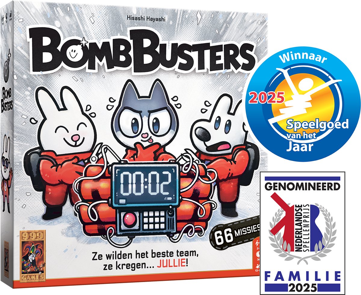 999 Games - Bomb Busters - Coöperatief Bordspel - Winnaar Spiel des Jahres 2025/Speelgoed van het jaar 2025 en de Gouden Ludo!- Werk samen en maak de bom onschadelijk - Tik tak, tik tak... — afbeelding 10