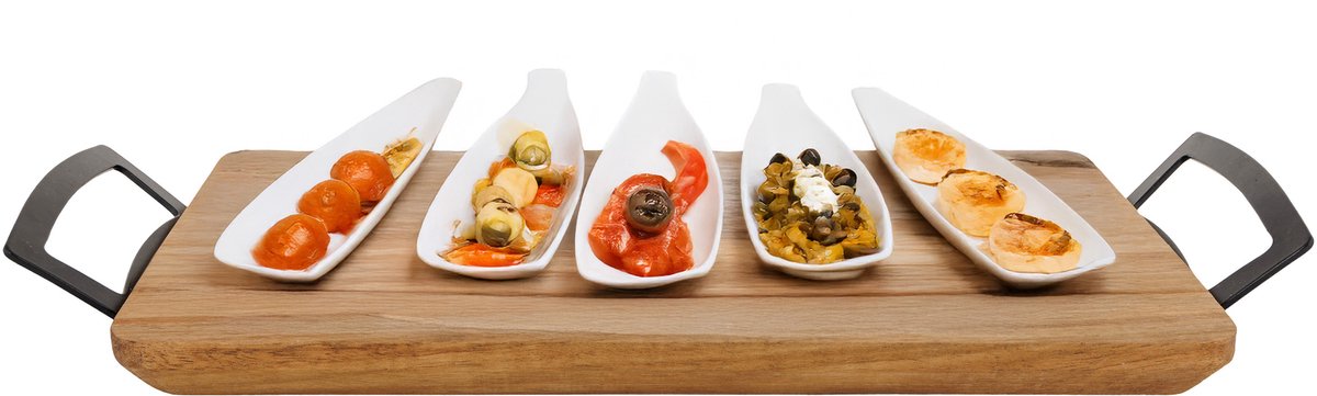 Cosy & Trendy Serveerplank - acacia hout - 38 x 25 cm - borrelplank/kaasplank - tapas plank