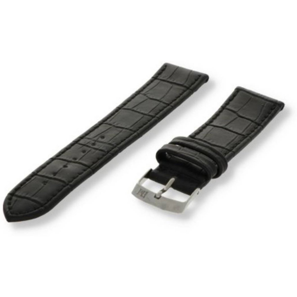 Morellato PMX019JUKE PC horlogebandje - Leer - Zwart - 22 mm