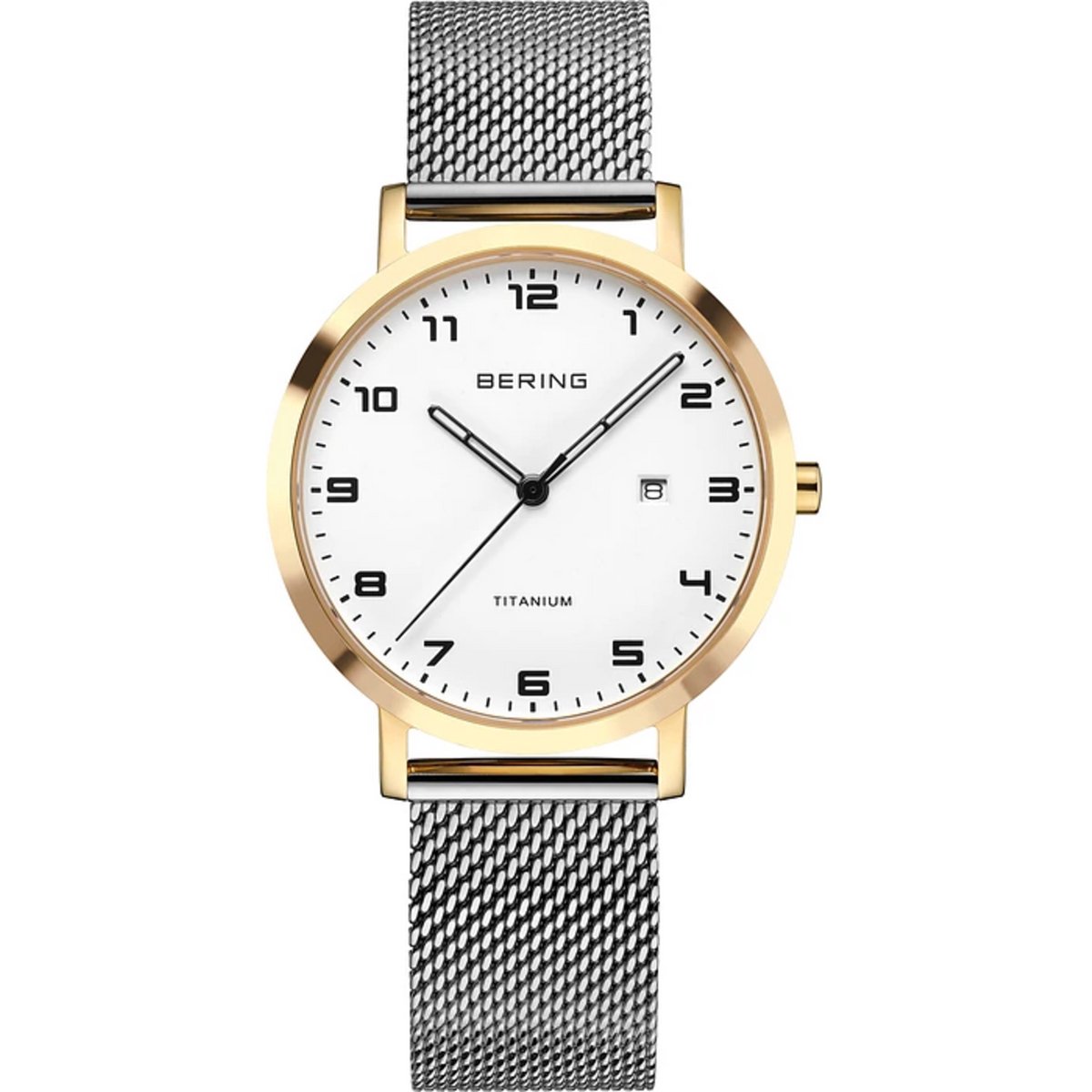 Bering titanium bicolor dameshorloge 18634-010