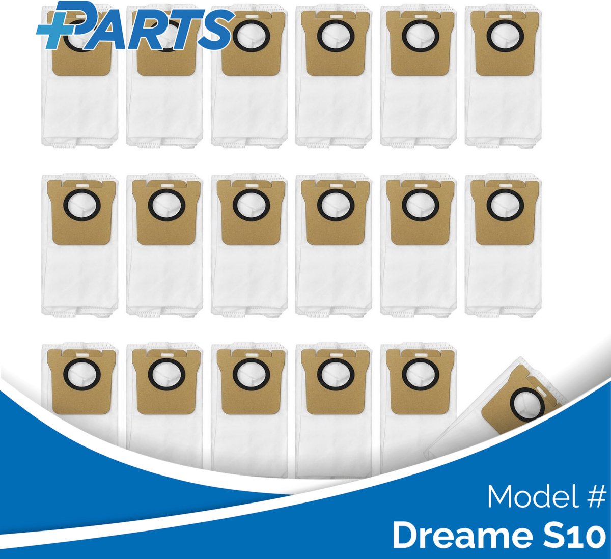 Dreame S10 Stofzakken (18 Stuks, Plus.Parts® alternatief voor RDB3)