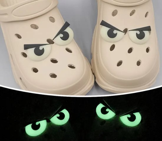 Foto: Schoen pins ogen schoen pins glow in the dark lichtgevende ogen schoenbedels ogen ook geschikt voor crocs