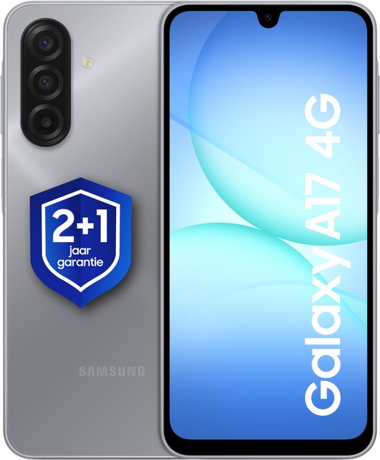 Samsung Galaxy A17 4G smartphone 6,7″ Super AMOLED 90Hz 50MP camera 128GB 4GB RAM IP54 grijs