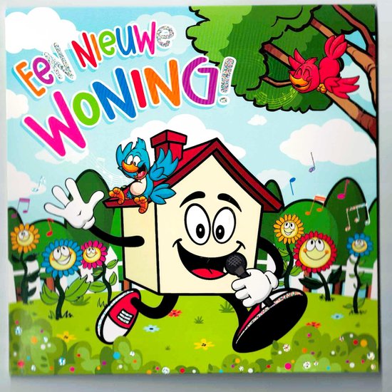 Wenskaart - muziekkaart - pop-out wenskaart - kaart met muziek - wenskaart met licht -wenskaart 3D - verhuisd - nieuwe woning - verhuizen - nieuw huis