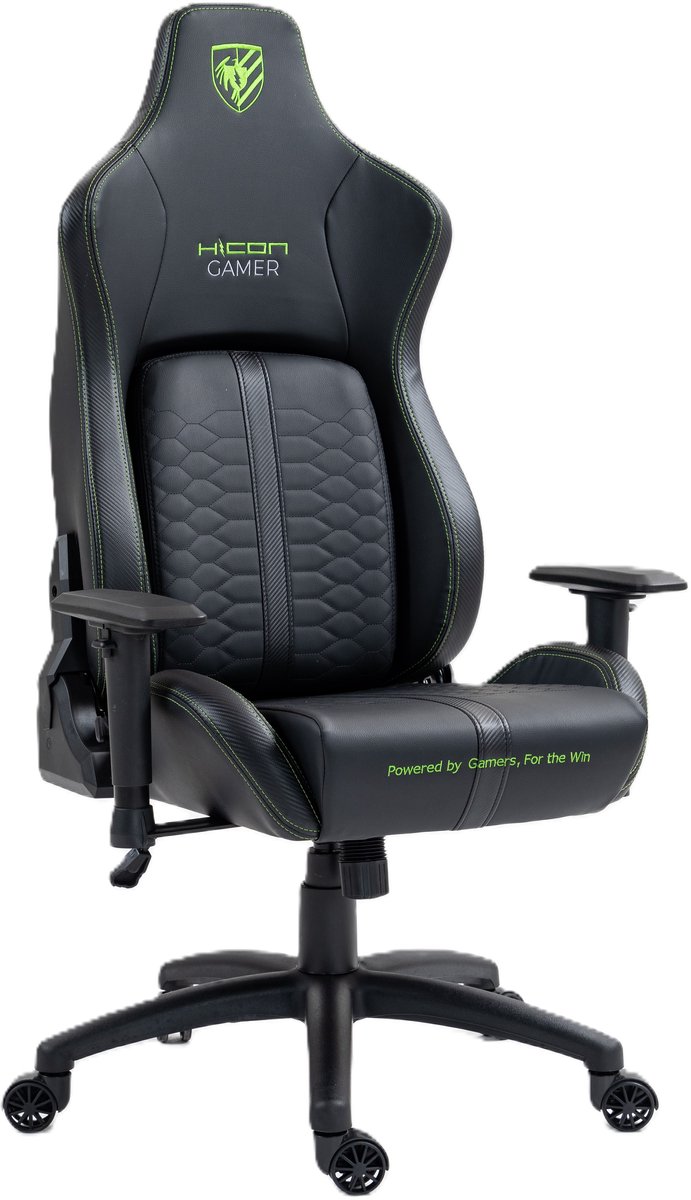 Gaming Chair - Gamestoel - Gaming Stoel – HICON Pulse Havoc – Ergonomische Gaming Chair met Comfort - Groen