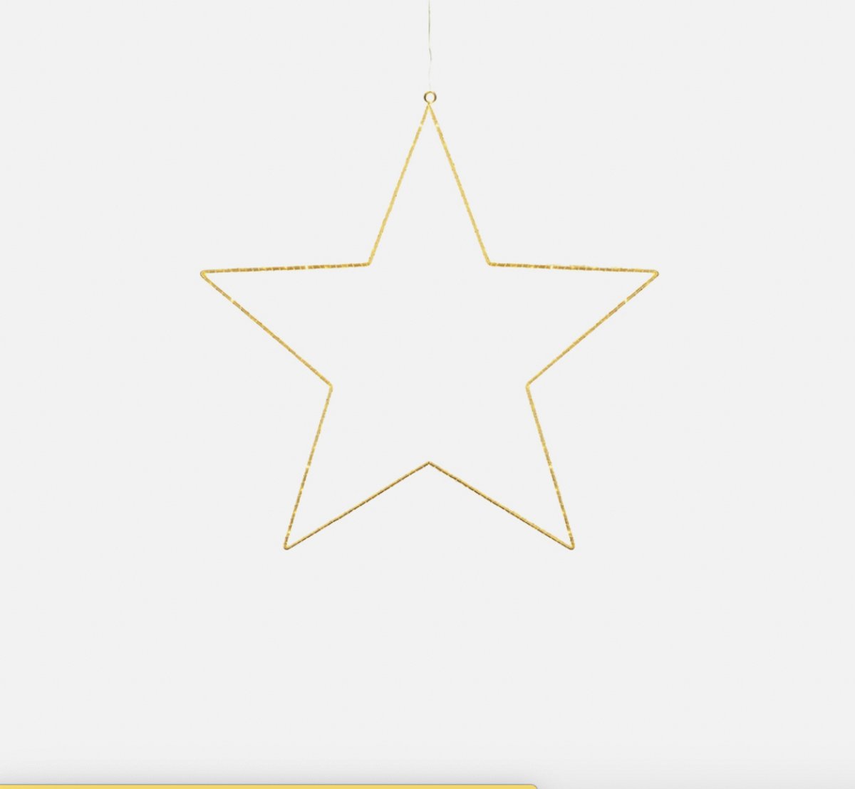 Sirius Liva Kerstster - Kerst - Ster - Lichtdecoratie figuur - Transparant, goud - 80 LED lampjes - Ø70 cm