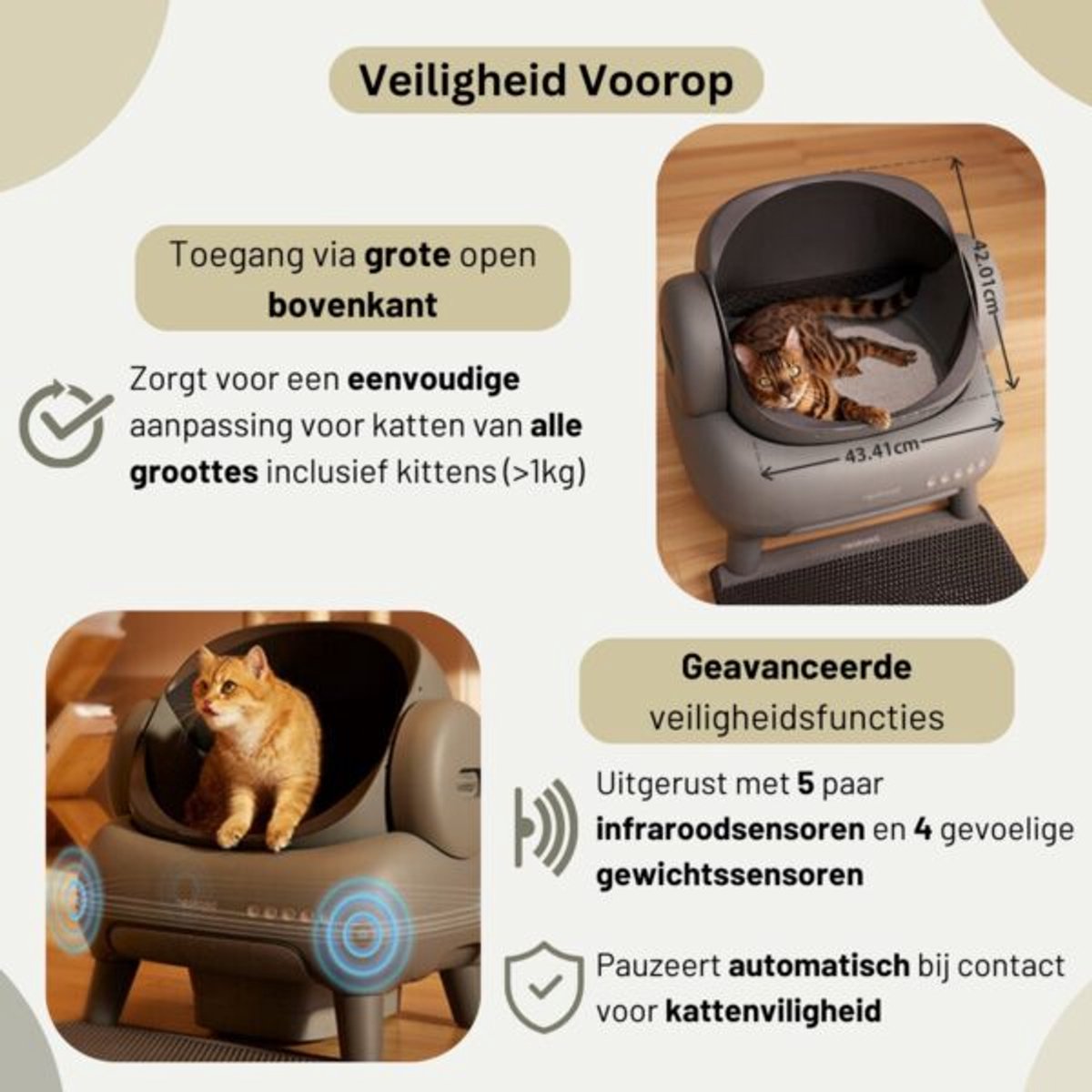 Neakasa M1 - Automatische Zelfreinigende Kattenbak voor 3 Katten thumbnail 6