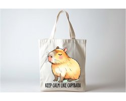 Tote Bag Keep Calm Like Capybara - Funny - SoFunny - Grappig - ZoGrappig - Sarcastisch - Sarcastic - Sarcasm - Cute - Gift - Capy - Capybara