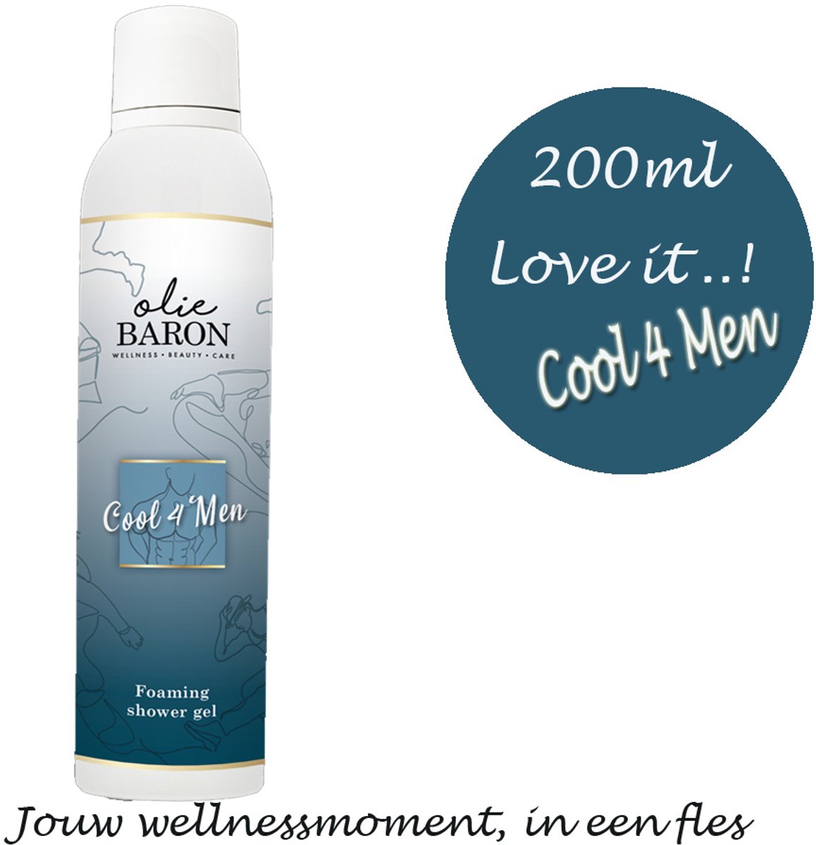 Foaming Shower Gel Cool4Men – 200ml – Verfrissende shower mousse