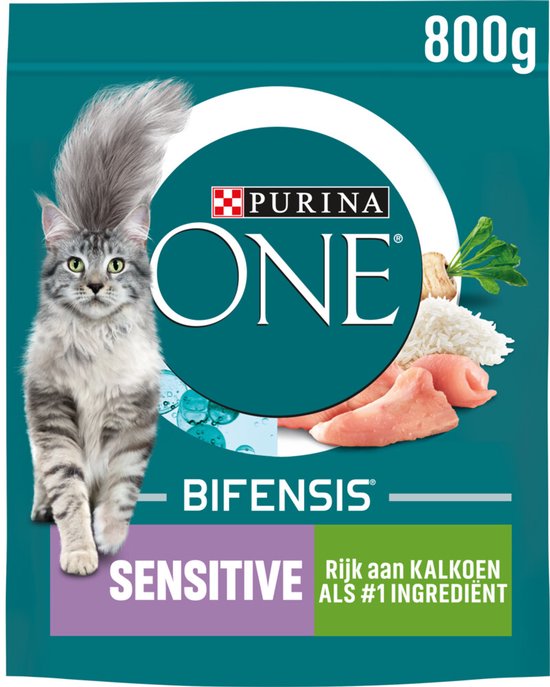 Purina ONE Sensitive Kalkoen - 4 x 800 gr - Voordeelverpakking