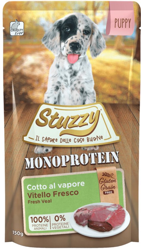 Stuzzy Hondenvoer Puppy Monoprotein Graanvrij Kalf - 12 x 150 gr - Voordeelverpakking