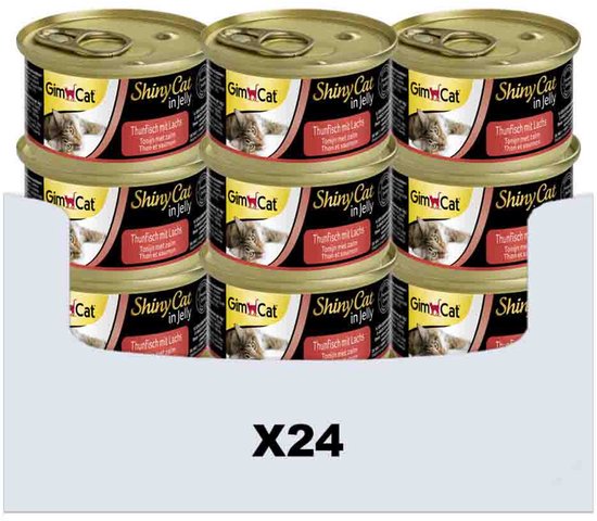 GimCat ShinyCat in Jelly Tonijn & Zalm - 24 x 70 gr - Voordeelverpakking
