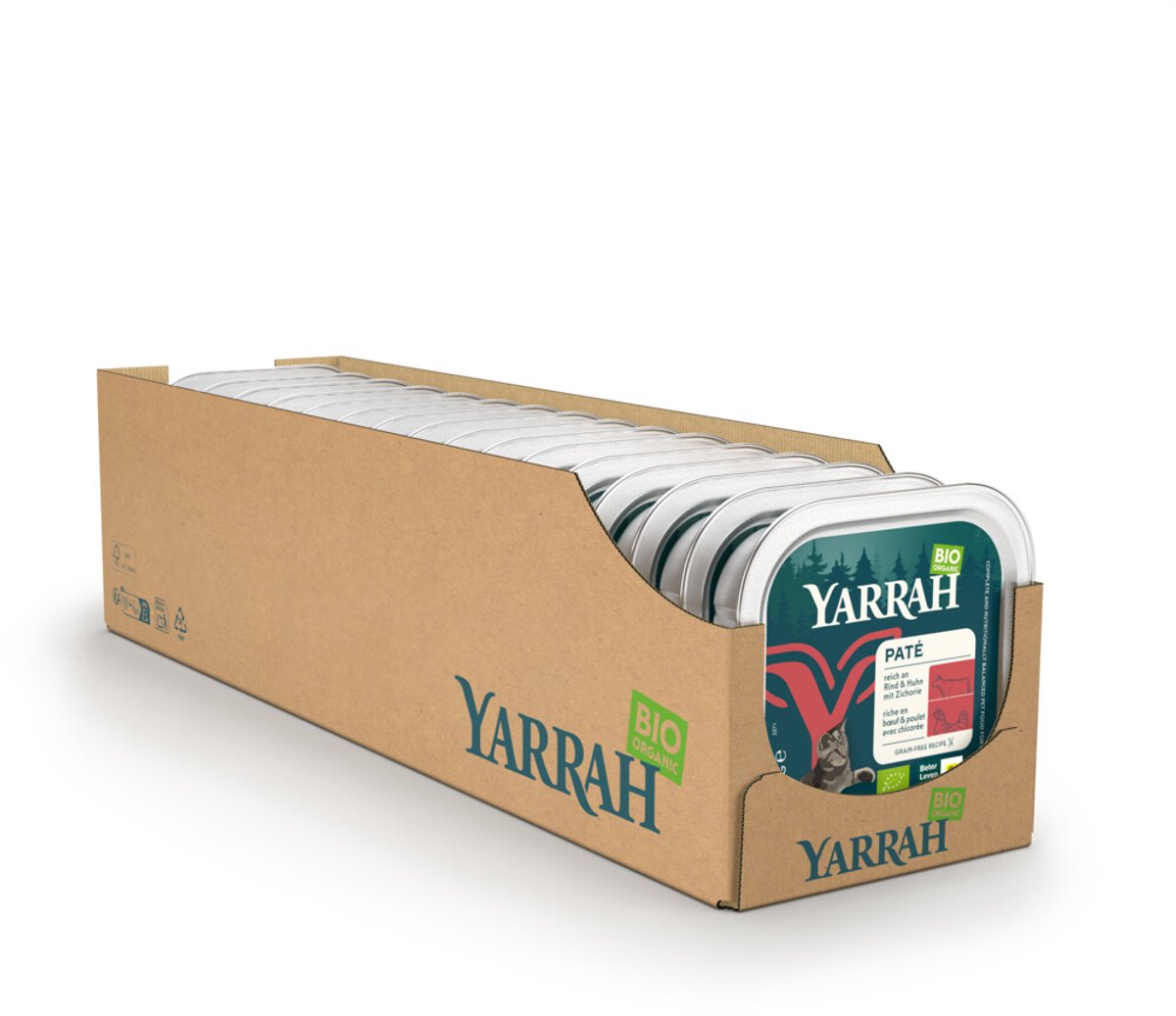 Yarrah Yarrah Bio Kattenvoer Paté Rund & Kip - 16 x 100 gr - Voordeelverpakking