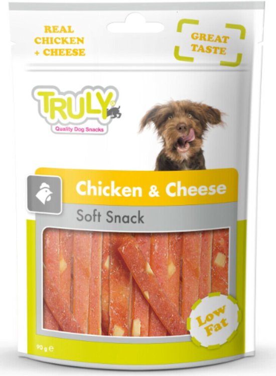 Truly Hondensnack Chicken & Cheese - 15 x 90 gr - Voordeelverpakking