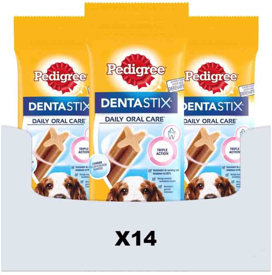 Pedigree Dentastix Hondensnacks Medium Single 5-pack - 14 x 128 gr - Voordeelverpakking