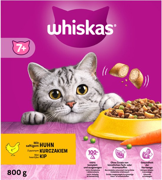 Whiskas 7+ Adult Katten Droogvoer Kip - 800 gr