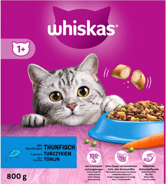Whiskas Brokjes Adult - Kattenvoer - Tonijn 800 g
