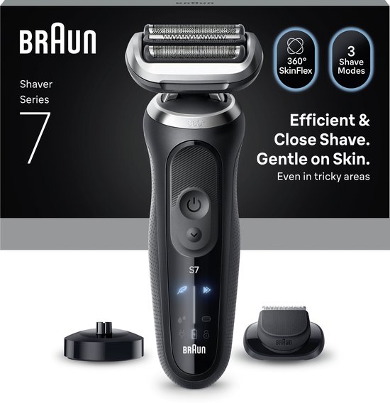 Braun Series 7 Elektrisch Scheerapparaat - +1 Opzetstuk - 72-N4200S - Zwart - Braun - €232,00