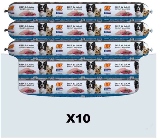 BF Petfood Vleesvoeding Lam - 10 x 800 gr - Voordeelverpakking