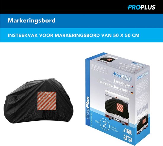ProPlus Fietshoes voor 2 fietsen - met markeringsbordvak - duurzaam nylon - stevige spanhaken - optimale bescherming van ProPlus — afbeelding 2