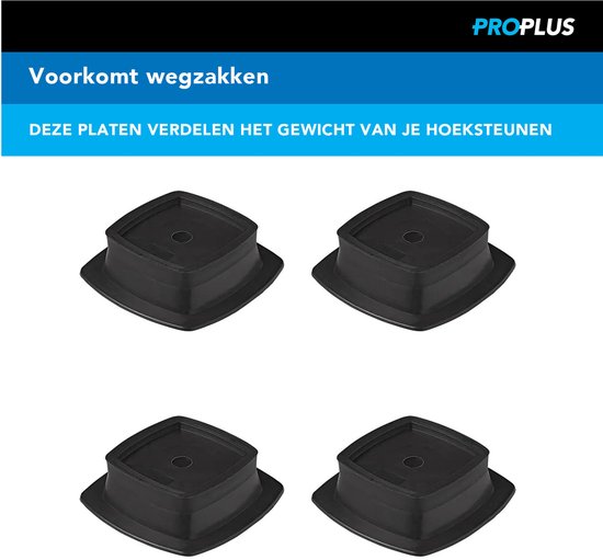 Proplus Pieds Stabilisants Noir 4 Pièces