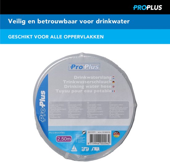 ProPlus Drinkwaterslang - 2.5 meter - Transparant - Ø 15 mm - Ø 10 mm - Temperatuurbestendig van ProPlus — afbeelding 3